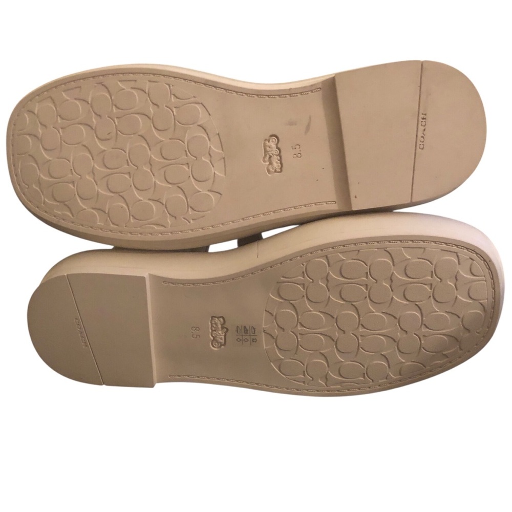 Coach Peyton Leather Sandals in Chalk Size 8.5 NWT - Picture 11 of 16
